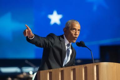 August 20, 2024 – Chicago, Illinois: Former President Barack Obama’s remarks on the second night of the Democratic National Convention in Chicago