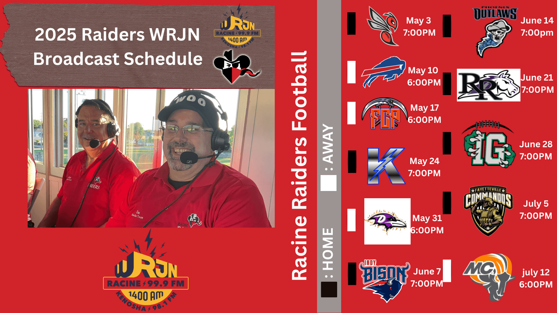 Countdown To Racine Raiders Kickoff